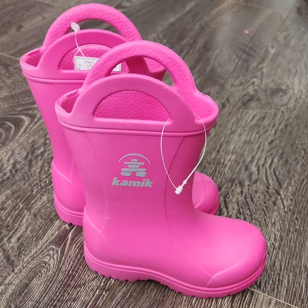 Kamik Kids Vibrant Pink Rain Boots - NEW